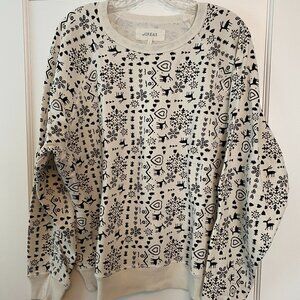 The Great. Fair Isle-Theme Printed Sweatshirt